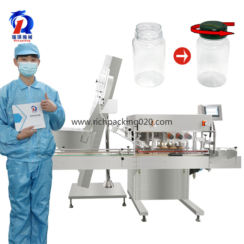 RQ-XGJ-120 High Speed automatic jar and bottle screw Capping Machine