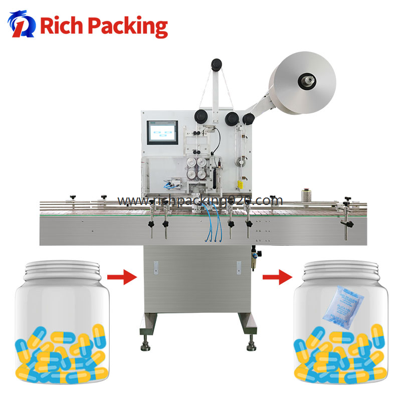 CE cGMP High Capacity 120Pcs/min Automatic Pharmaceutical Desiccant Inserter Counting Production Machine Line