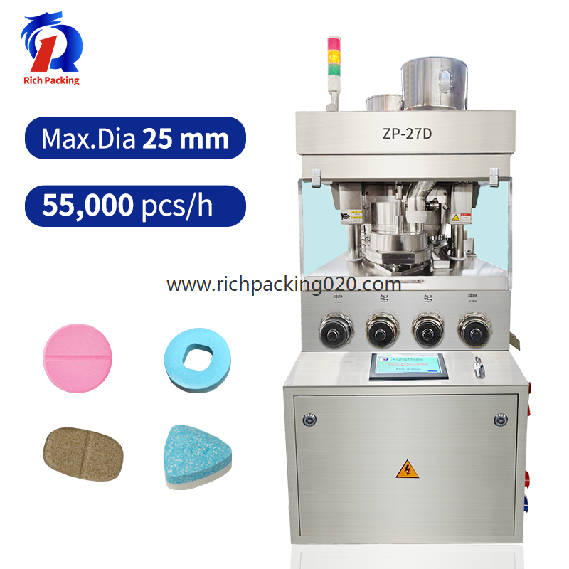 ZP-27D automatic 120kn pressure 25mm diameter tablet rotary pill press machine