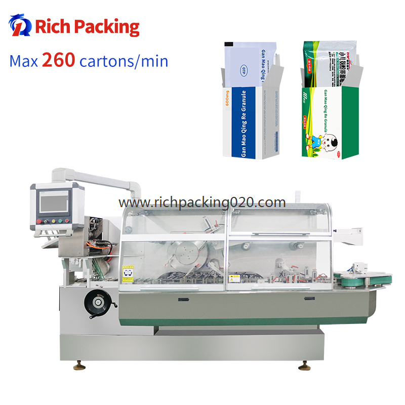 ZH-260 Fully Automatic Carton Packaging Sachet Blister Bottle Tube Cartoning Machine