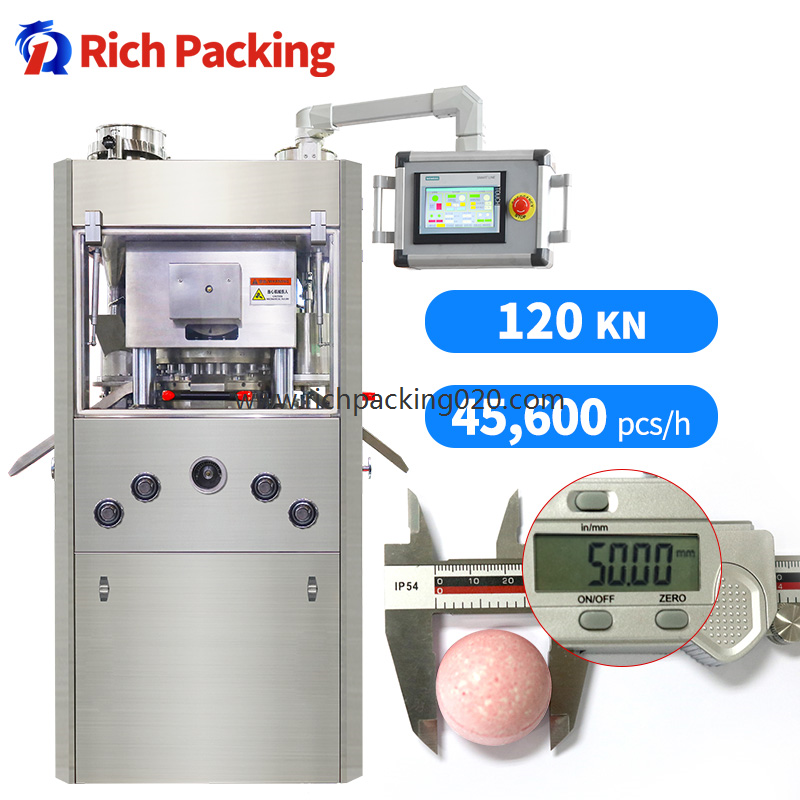 cGMP Ball Two Three Color Ring Automatic Making Large Size Dishwashing Effervescent Rotary Tablet Press Machine