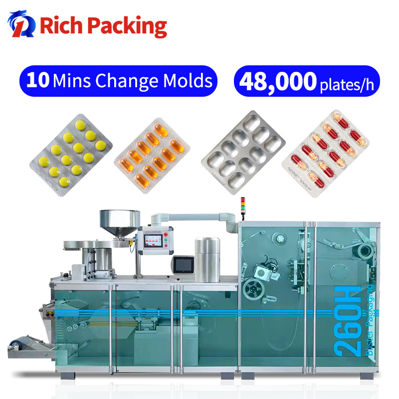 CE Alu PVC Pharmaceutical High Speed Roller Sealing Packaging Pill Capsule Tablet Blister Packing Machine