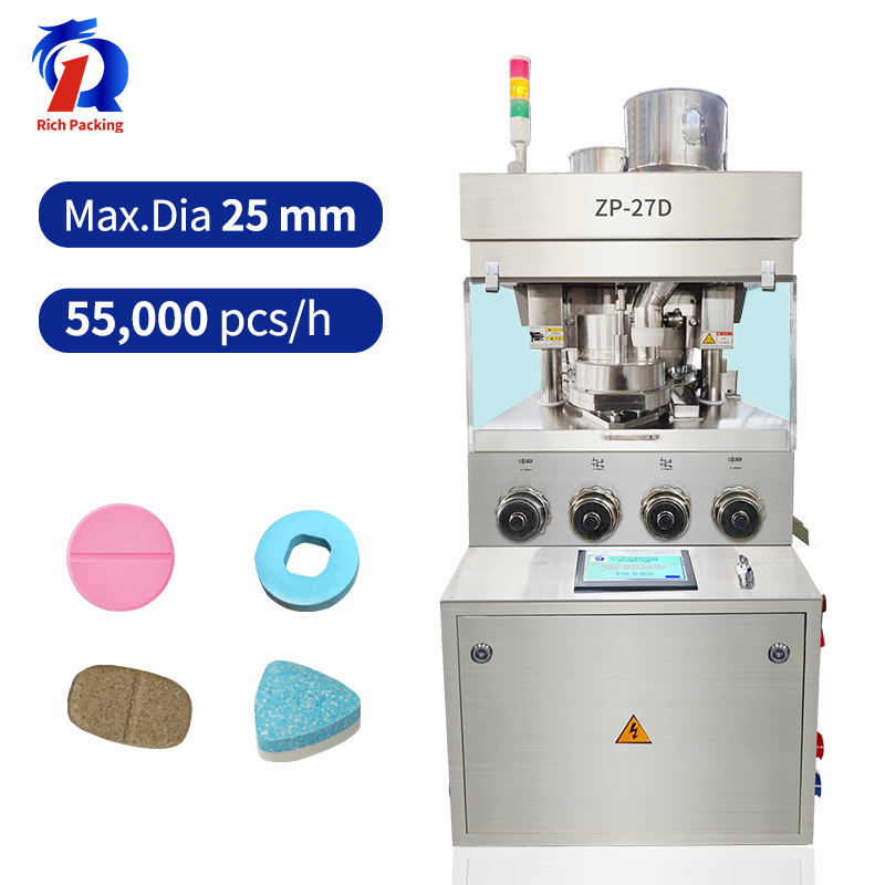 ZP-27D automatic 120kn pressure 25mm diameter tablet rotary pill press machine