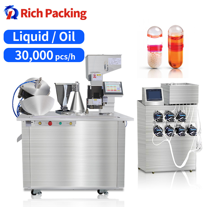 CGN 208D Semi Automatic Liquid Oil Empty Hard Capsule Filling Machine