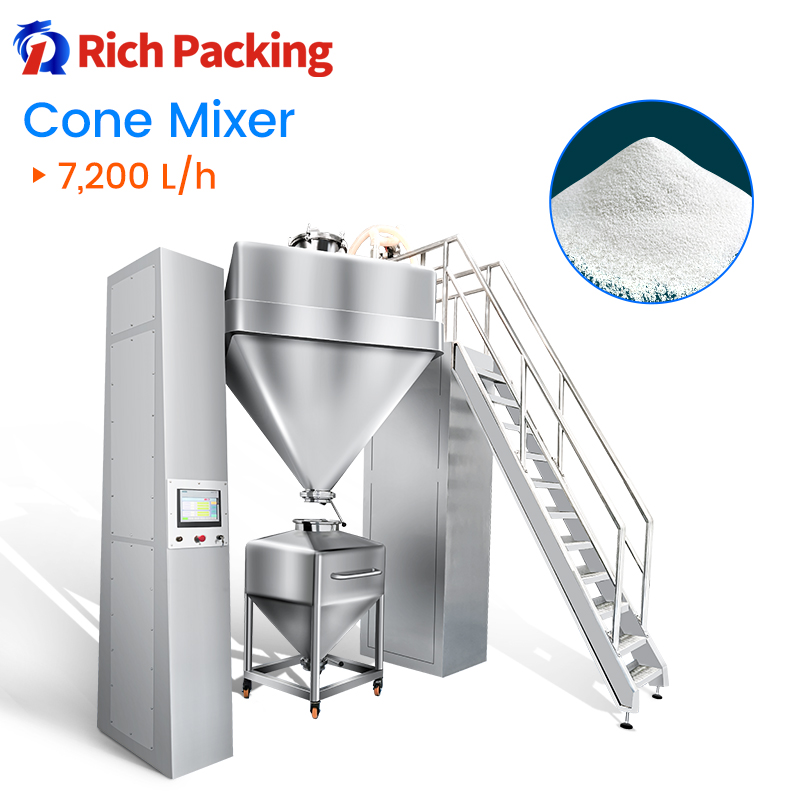 RQ-FZM-2000/3000 Powder Particle Square Cone Mixer Machine