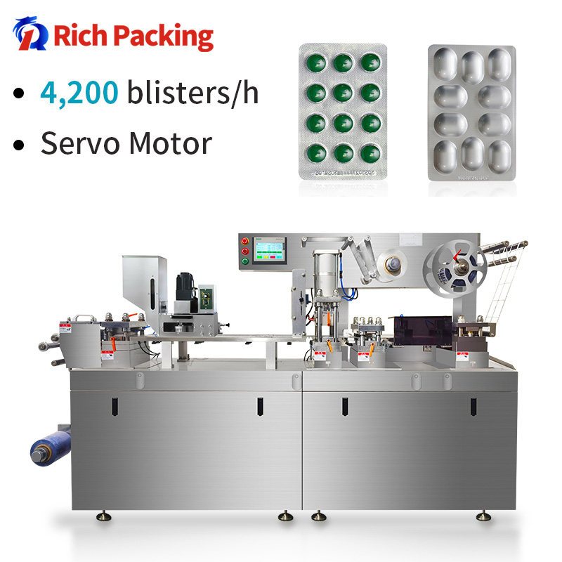 DPP-160Pro Fully Automatic Capsule Tablet Flat Aluminum Plastic Blister Packaging Machine